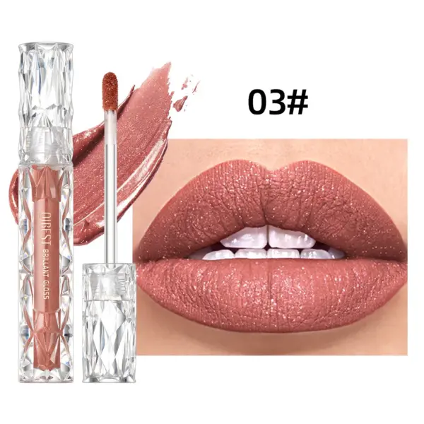 Matte Lipgloss Glitter Liquid Lipstick Makeup Diamond Shiny Lipgloss